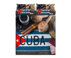 Italian Bed Linen 8058575011600Â Parure Lit avec Impression en Digital Ã Couverture Totale sur Le Drap et sur taies doreiller, aw-19Â (Multicolore), 100% Coton, lit, 255Â x 300Â x 1Â cm