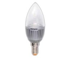 Energetic 5131035111 bougie lED e14 blanc chaud 3 w 3000 k, classe Ã©nergÃ©tique a autonomie jusquÃ 85 proz durÃ©e de vie de 30000 heures Ã mercure