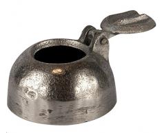 Better & Best Cendrier Rond, avec Couvercle, mÃ©tal, Argent, 7,7Â x 7,7Â x 5Â cm