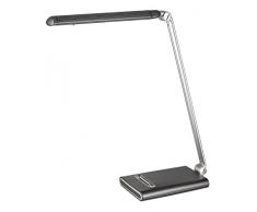 Alco 9216Â Classe Ã©nergÃ©tique A, lampe de table LED, env. 40Â cm, noir/argent, Aluminium, Anthrazit Silber, 45 x 15 x 11 cm
