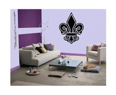 TATOUTEX Stickers Fleur de lys - Orange, L 80cm x H 96cm