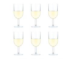 Bodum 11926-10SA-12 OKTETT Verres à vin blanc en plastique durable, 0.23 liters