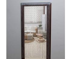 JVL Rideau de Porte à Fils torsadés, Brillant, Taille Unique
