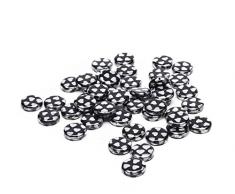 Beads Unlimited 12 mm plaqué en Verre sous Vide à Pois-Sachet de 50âArgenté