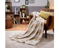 Sancarlos jasa Plaid, CrÃ¨me, 130Â x 160Â cm