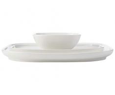 Maxwell Williams AW0393 White Basics Plateaux de Service pour FÃªte avec Petit Bol pour Sauce, Dips et Noix