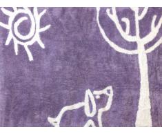 Aratextil été Tapis Enfant, Coton, Lilas, 120 x 160 cm