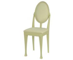 High Street Design Lot de 4 chaises de salle à manger Crème avec pieds Nuovo et coussins de tissu polaire (colorés)