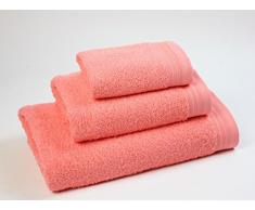 El Dragon Blanco Ensemble de Serviettes de Douche à Eau 450 g/m² 30 x 50; 50 x 90; 70 x 130 cm Corail