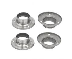 Sourcingmap® Lot de 4 raccords de penderie en métal 32 mm de diamètre