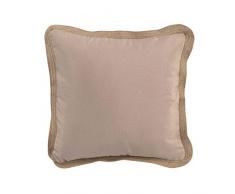 COUSSIN DEHOUSSABLE PASSEPOIL 40 x 40 CM POLYCOTON UNI+JUTE KELONIA NATUREL