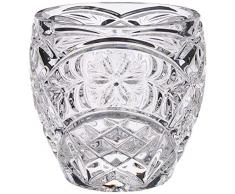 Crystaljulia Bougeoir en Cristal de Plomb Transparent 7,5 cm