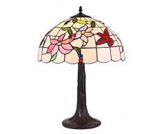 interfan bureau Tiffany fleurs E27, Multicolore