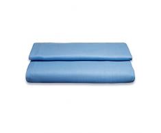 San Carlos Combicolor Drap Plat pour lit de 150 cm Bleu