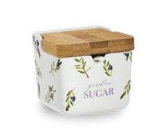 DCASA Sucrier Couvercle Bambou HOME Mixte Adulte, SynthÃ©tique