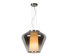 Lucide 25400/38/65 Stian Suspension, Verre, E27, 60 W, Fumé, 38 x 38 x 168 cm