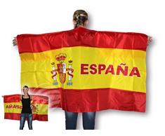 Espagne Spain Drapeau Cape avec Manches * Nouveau * OVP * 150Â x 90Â cm