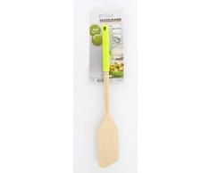 Fackelmann 0905150 Spatule en bois avec bout en biais et manche colorÃ© en silicone, Coloris alÃ©atoire