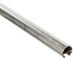 Gardinia Tringle Ã Rideau avec Corps intÃ©rieur I Ã 16 mm Aspect INOX 120 cm, Effet Acier Inoxydable