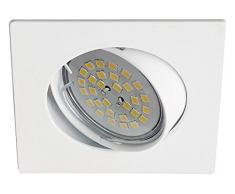 CristalRecord Eclo - Spot encastrable, carré, basculant 30, finition en blanc