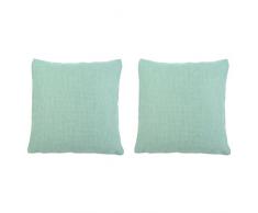 Gözze Lot de 2 Housse de Coussin, Dallas, Polyester, Menthe, 40 x 40 cm