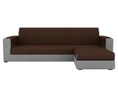 Eiffel Textile Paris Chaise Longue Couvre-canapé Bras Droit 280 x 195 x 2 cm Marron