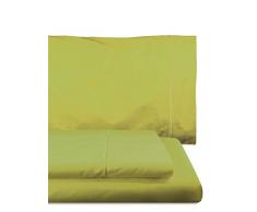 Home Royal - Parure de lit composÃ©e par 1 drap plat, 220 x 285 cm, 1 drap housse, 135 x 200 cm, 1 traversin, 45 x 155 cm, couleur vert lime