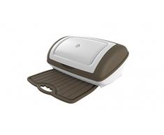 Bama BoÃ®te Ã Pain avec Planche Ã dÃ©couper, en rÃ©sine, Taupe, 41 x 28 x 19 cm