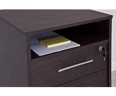 Intradisa 9003 - Meuble de Bureau à tiroirs wengué