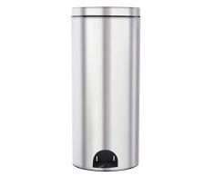 Poubelle à Pédale, 30 L, Inox
