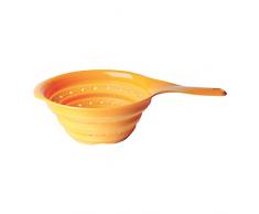 Excelsa Passoire pour Le Riz, Gain de Place, 19,5 cm, Plastique, Orange