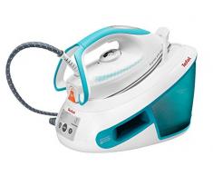Tefal SV8010 Centrale vapeur Express anti-calcaire 2800 W, débit vapeur : 120 g/min, effet pressing : 400 g/min, capacité du réservoir deau : 1,8 l, collecteur anti-calcaire Blanc/turquoise