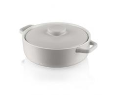 Fearne par Swan Grande Cocotte Peu Profonde en céramique, céramique, Truffe, 7.8 x 23.5 x 30 cm