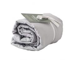 Moorish Idol - Satin de Coton Housse de Couette- 240cm x 220cm- Gris Acier