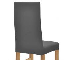 vidaXL 131044 Lot de 6 Housses de Chaise Extensibles en Polyester Gris 42-49 cm