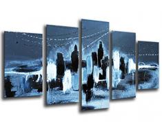 Tableau Moderne Photographique, Impression sur bois, Image dart abstrait, 165 x 62 cm, ref. 26178