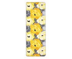 Vallila Michelle Tapis de Salon Motif Floral Jaune 80 x 230 cm 230 x 80 cm