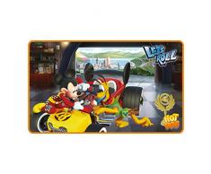 ARDITEX WD11625 Mickey Mouse Tapis pour Enfant, Polyester, Multicolore, 45 x 1 x 75 cm