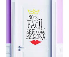 Chispum VIINF271L - Sticker décoratif, Design Ce nest Pas Facile dêtre Une Princesse, 58 x 110 cm