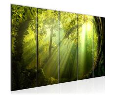Tableau decoration murale Paysage de la forÃªt 200 x 80 cm - XXL Impression sur Toile Salon Appartment 5 Parties - prÃªt Ã accrocher - 607155a