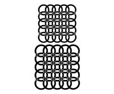 Wunschleder-Home 04A00719-00-Lot de 2 dessous de plat en cuir véritable Noir 17 + 20 cm