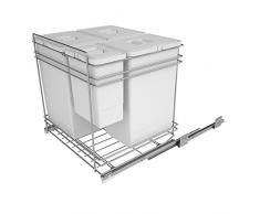 Sige Panier Poubelle de tri sÃ©lectif extractible, Gris, 600Â mm