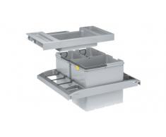 FRANKE 134.0066.057 Poubelle de tri des déchets, Plastic, Gris, 56, 0 x 39, 0 x 48, 3 cm