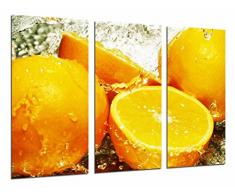 Tableau Moderne Photographique, Impression sur bois, Fruit, orange, eau, 97 x 62 cm, ref. 26679