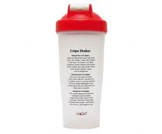 Moha 69116 Blender et CrÃªpe Shaker, ABS, Transparent/Rouge, 10 x 10 x 22 cm