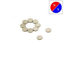 Magnet ExpertÂ® F306DM-10 diamÃ¨tre 6mm x 1 mm dâÃ©paisseur magnÃ©tisÃ©e diamÃ©tralement Aimant en nÃ©odyme N42 (Pack de 10), MÃ©tal, Argent, 15x10x3 cm