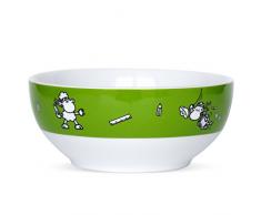Die Geschenkewelt H:PPYlife 45413 Coupelle avec Motif Taupe, Je Peux démarrer activement et motivé dans la journée, Porcelaine, Vert, 13.5 x 13.5 x 6 cm