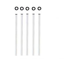 KOCH Paille en verre, droit, noir, Lot de 5