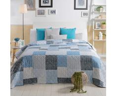 Sancarlos Cayetano Couvre-lit boutis Bleu Lit de 105 200X270 Bleu