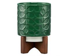 Orla Kiely Pot de Fleurs en cÃ©ramique, CÃ©ramique, Jade, Taille Unique